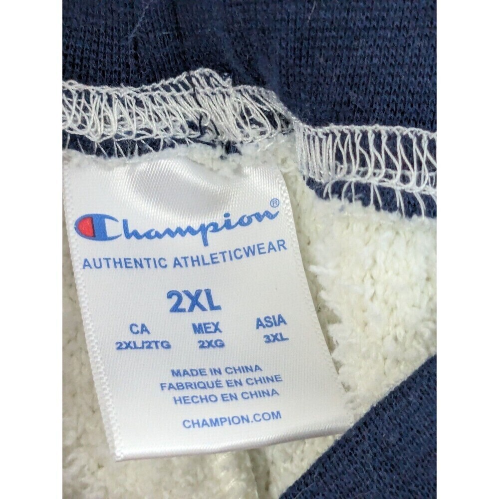 Champion Women's Soft Knit Light Blue & Navy Lounge Pajama Set Top & Shorts 2XL - Picture 11 of 11